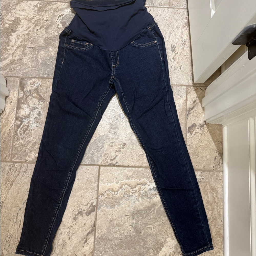 NWOT petite XS Maternity Dark Blue Jeans